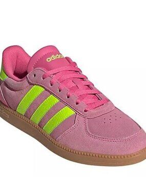 adidas  Breaknet Sleek Sneaker - Women's, Dark Pink Suede  Women Size 10 NEW